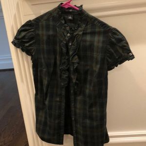 Plaid shirt sleeve button up